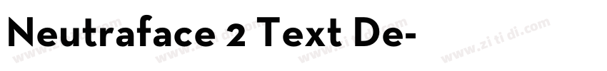 Neutraface 2 Text De字体转换